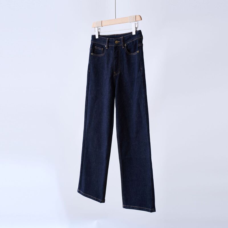 Xiaohe Early Spring New Modern Sage Penny End Cotton Straight Faded Faded Wash Jeans