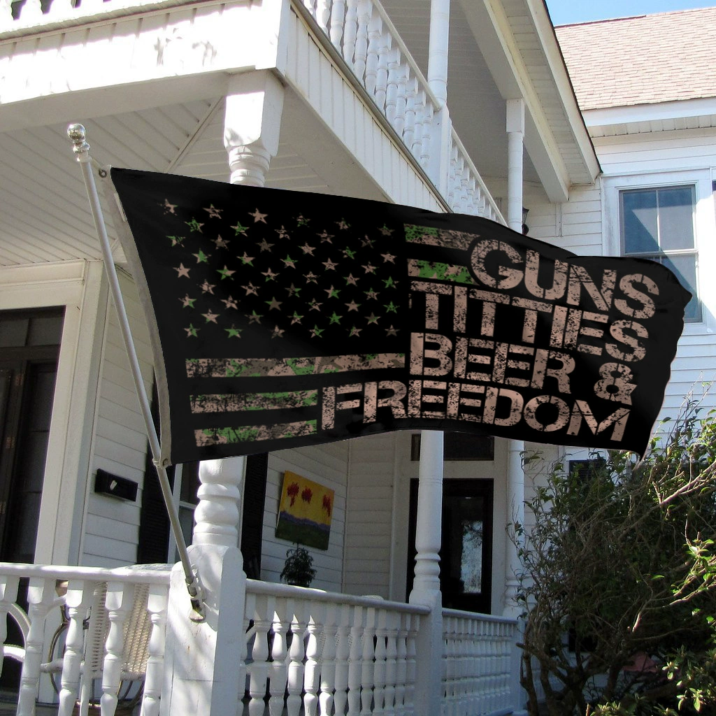 Флаги Guns Titties-1 Пиво и свобода флаг Amazon tk лучший продающийся флаг