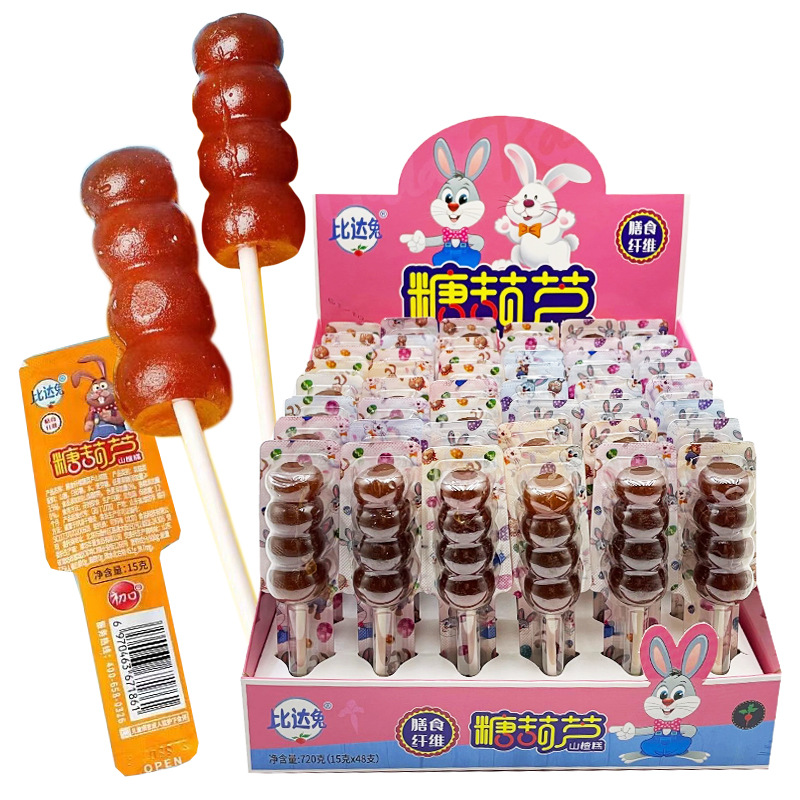 网红糖葫芦串串山楂糕棒棒糖膳食纤维送小孩健康宝宝不哭零食批发