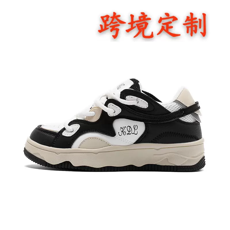 朗足跨境定 制国潮男鞋ins潮牌厚底小白鞋情侣百搭运动滑板鞋女鞋