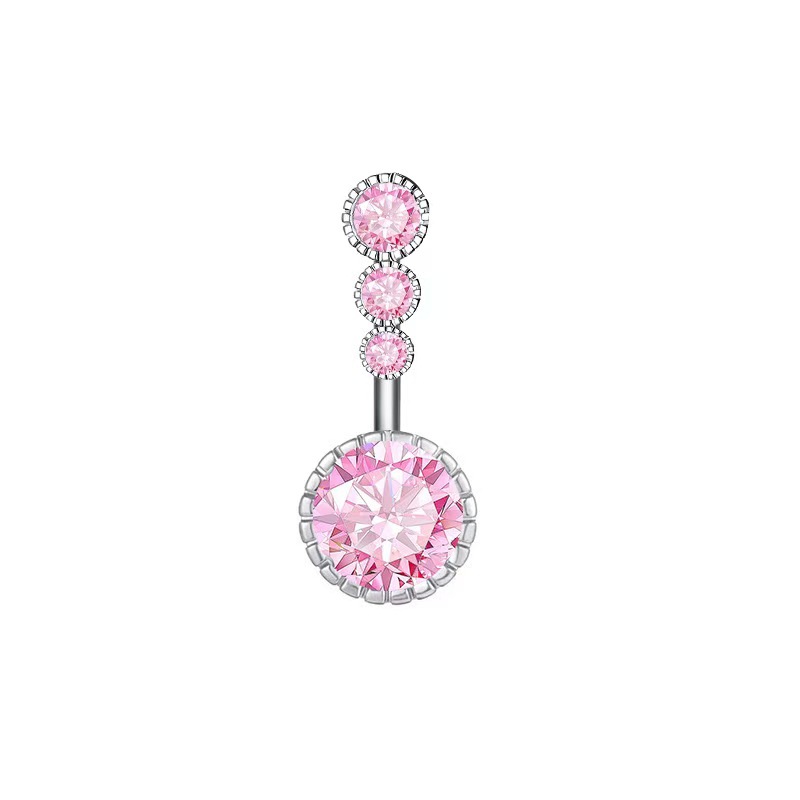 Butterfly Zircon Heart Pendant Navel Ring Stainless Steel Belly Button Piercing Jewelry for Women detail image 9
