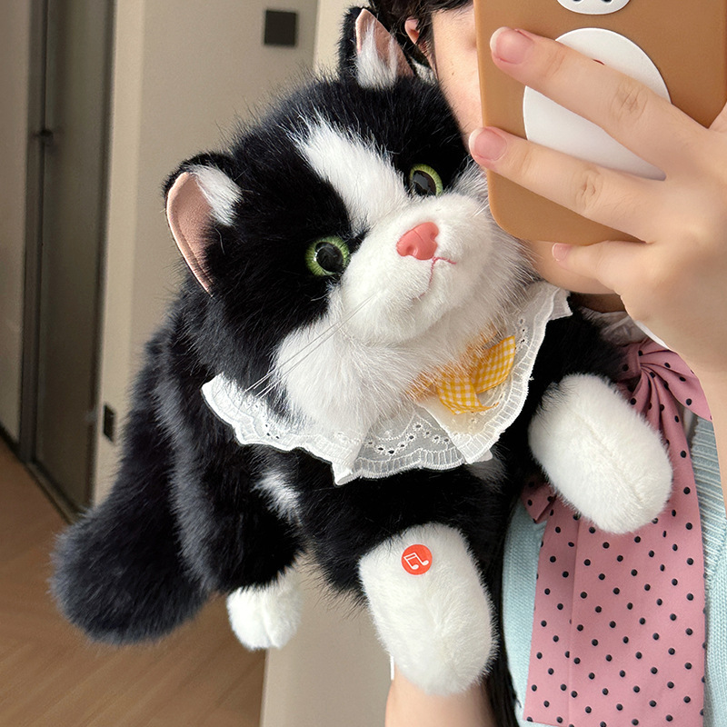 仿真布偶猫咪玩偶会叫毛绒玩具公仔睡觉抱枕安抚娃娃女生生日礼物|undefined