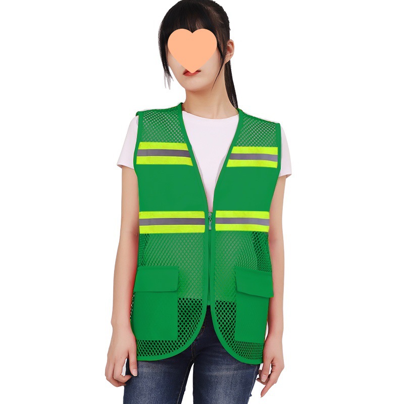 Cazura reflector chaleco jardín limpio construcción ferroviaria sanitario ropa de trabajo impresión personalizada gratuita