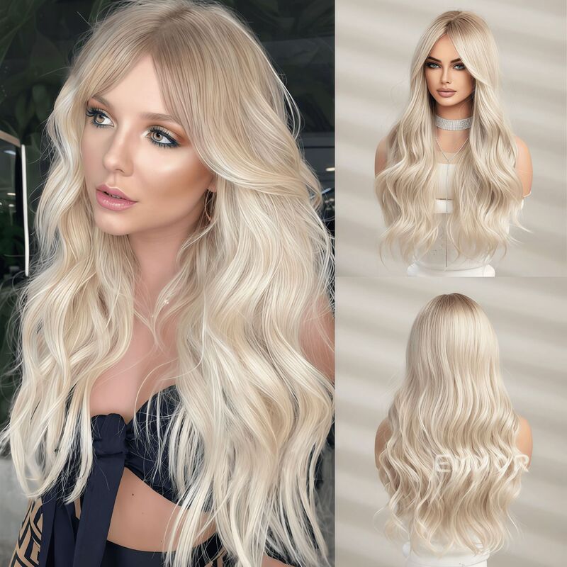 Cross-Border Amazon Wig for Women, Long Curly Hair, Platinum Big Waves, Factory Wholesale, Full Wig Cross-Border Amazon Wig for Women, Long Curly Hair, Platinum Big Waves, Factory Wholesale, Full Wig