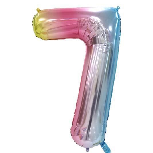 Versión estadounidense del globo de película de aluminio digital de 40 pulgadas de cuerpo delgado Decoración de fiesta de cumpleaños Helio flotando en el aire Globo grande transfronterizo de 42 pulgadas