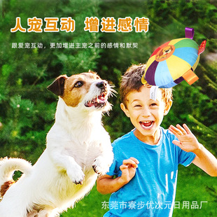 Dog Toys Frisbee Dog Training Border Pastoral Golden Retriever Medium and Large Dog Toys Bite Resistant Pet Plush Frisbee