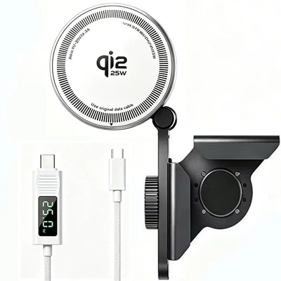 New energy vehicle magnetic Car phone holder - white