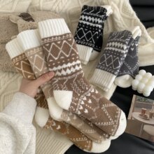 N 76094 Fleece Winter Sleep Socks ���ޱ�ů˯����