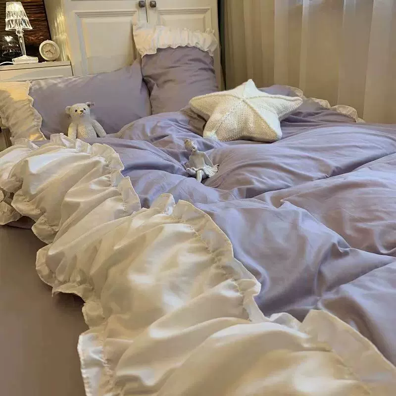 Набор постельного белья Princess Duvet Cover Bedding Set, 3–4 предмета, волнистый дизайн для учащихся начальных классов