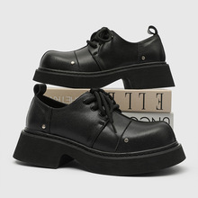 代发秋季新款学生厚底增高鞋时尚百搭德比鞋发型师休闲鞋潮男鞋