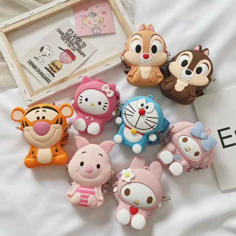 Cartoon shoulder bag, card holder, cute small bag, backpack, Japanese and Korean