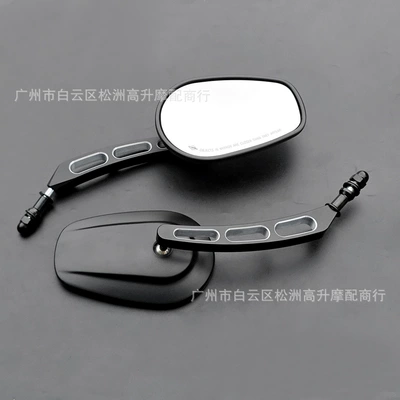 Cross-Border Hot-Selling Harley Motorcycle Motorcycle rearview mirror - black-all-aluminum-alloy-left-and-right-pair-another-link