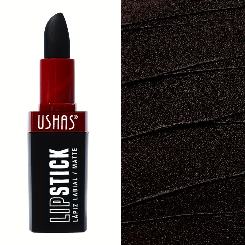 USHAS comercio exterior transfronterizo Halloween spot boca lápiz labial negro impermeable y duradero lápiz labial mate maquillaje brillo de labios