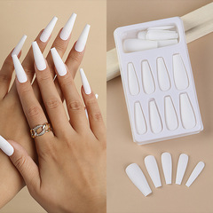 Acrylic long nail art sanding nail tip wearing nail wholesale Instagram style European and American middle and long-lasting false nail tips