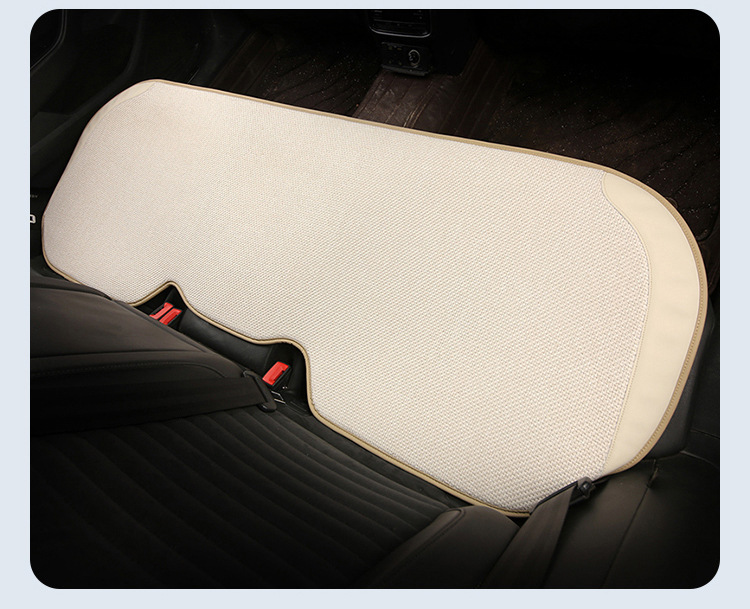 Car Seat Cushion, Universal for All Seasons, Three-Piece Set, Single-Piece Seat Cushion, Cotton and Linen, Breathable, Non-Slip, Wear-Resistant, Car Seat Cushion