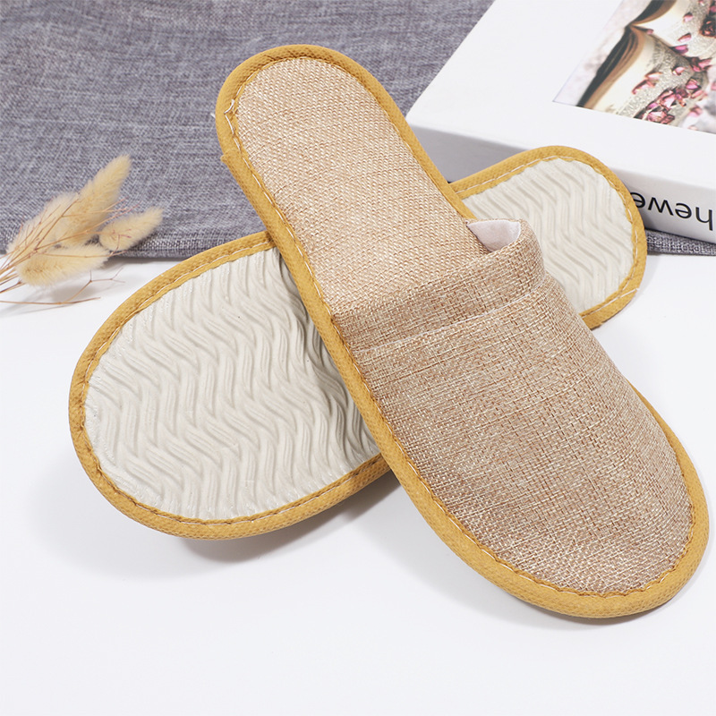 Five-Star Non-Slip Disposable Slippers Wholesale, Good Quality, Linen Washed, Specially Designed for Hotels and Guesthouses