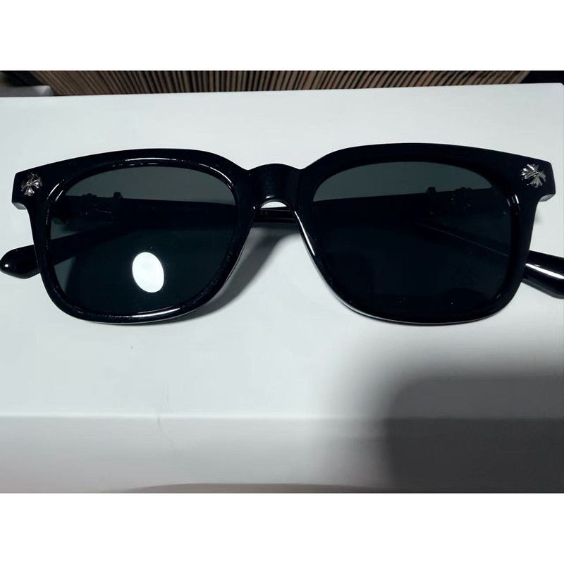 Chrome Hearts Cox Ucker Square-Frame Acetate Sunglasses Black Black (COX-UCKER BK-SS)