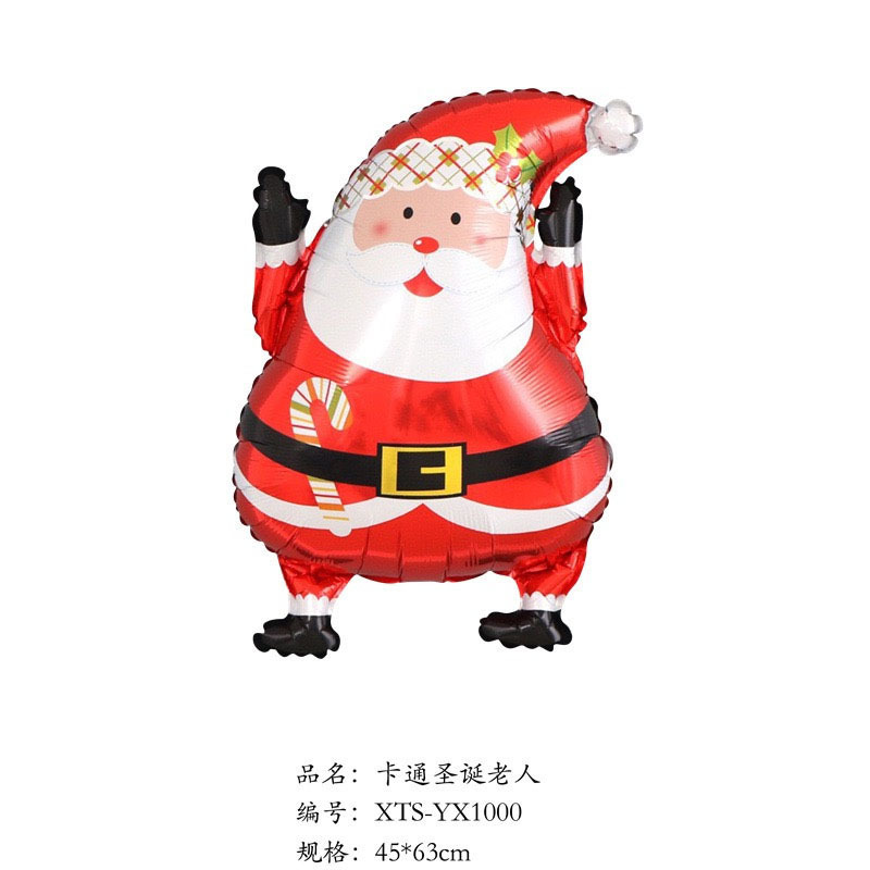 クロスボーダークリスマスサンタクロース杖ヘラジカスノーフレーク雪だるま漫画アルミフィルムバルーンクリスマスパーティー装飾ボール|undefined