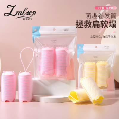 拉美拉 卷发筒自粘款2个装 塑料卷发器卷发夹子 美发工具 C268|ru