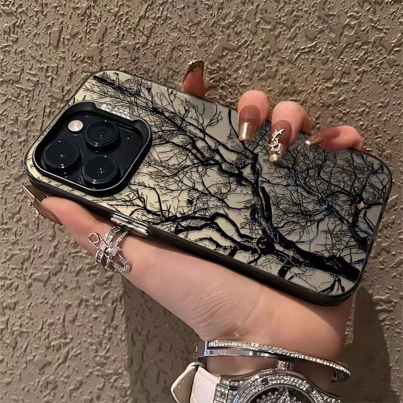 Sketch of a Dead Tree Suitable for Apple 15 Plus Phone Case iPhone 16 Pro High-End 14 Creative 13 Trendy 17 Pro