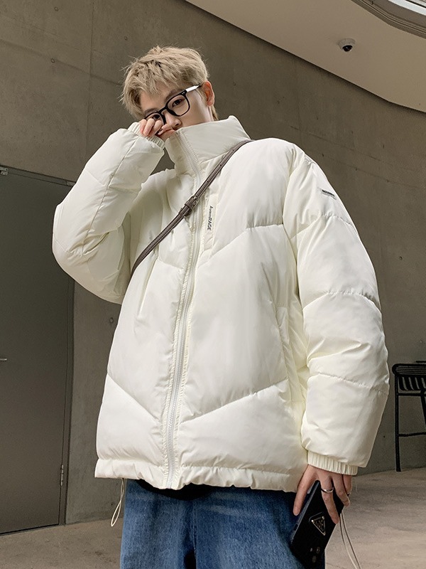 Jinjiang abrigo de algodón acolchado de invierno de los hombres de moda suelta soporte collar de algodón acolchado abrigo de algodón engrosada mapache de algodón abrigo de pan retro americano