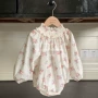 婴幼儿碎花花边领打揽爬服