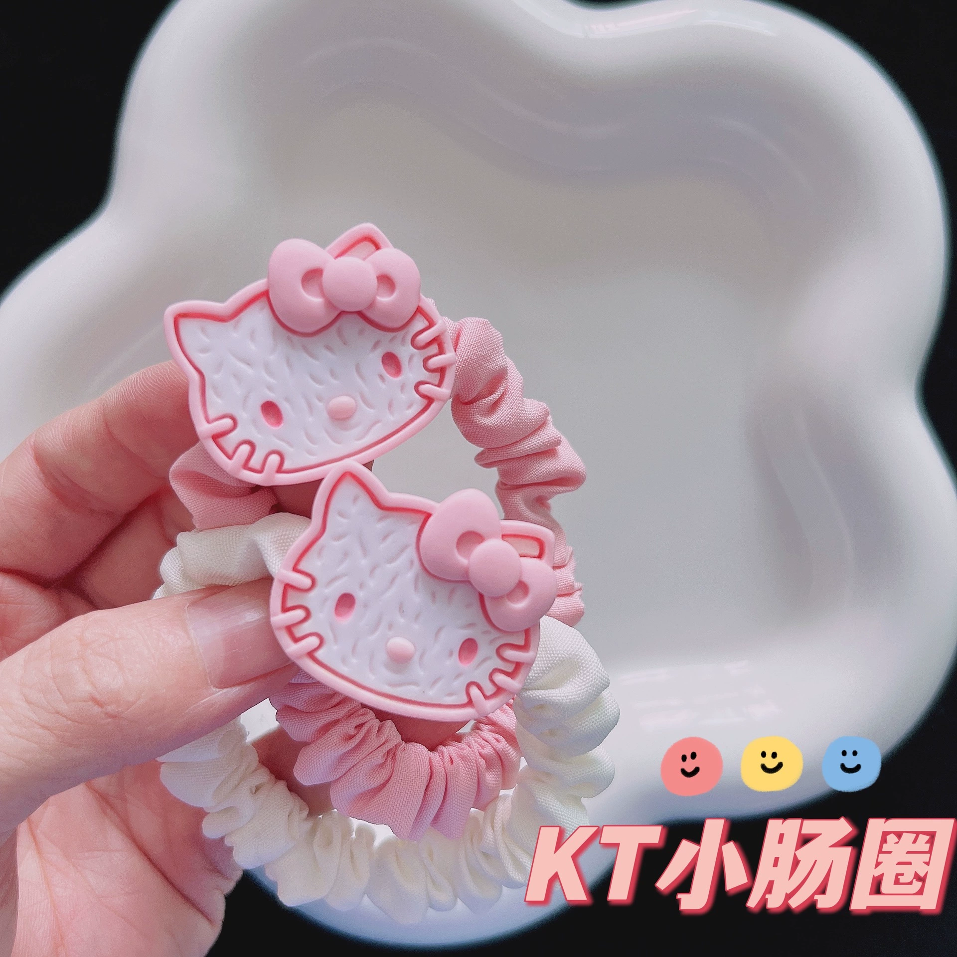 Hello Kitty, фуксия хвостик, волосная резинка, милая чехол, аксессуар для причесок в виде персонажа