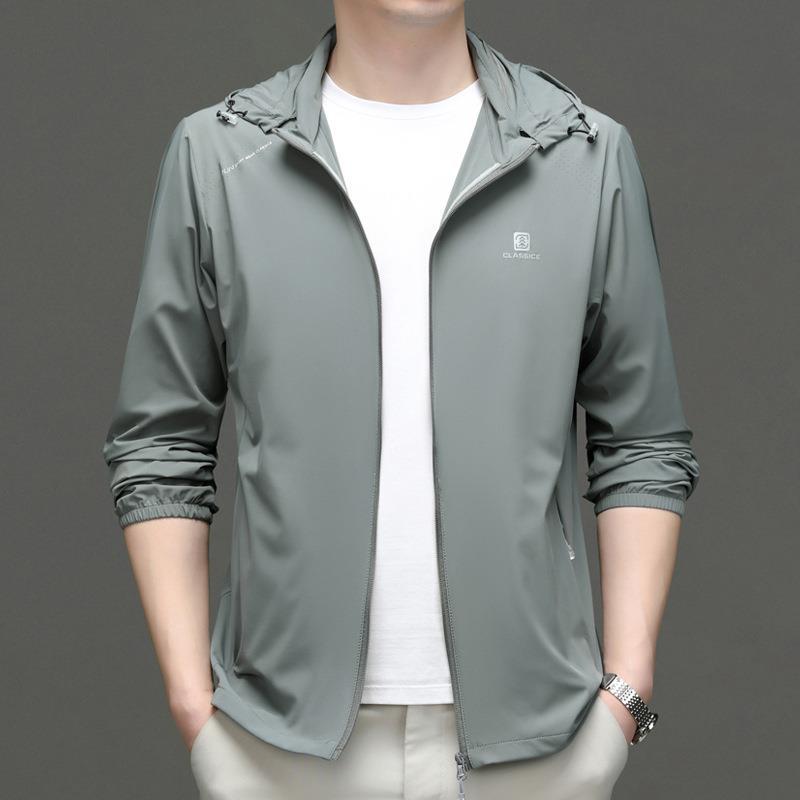 Sun Protection Clothing Men's Jacket with Detachable Hood, Uv Protection Fishing Suit, 2025 Summer New Stylish Men's Sun Protection Clothing
