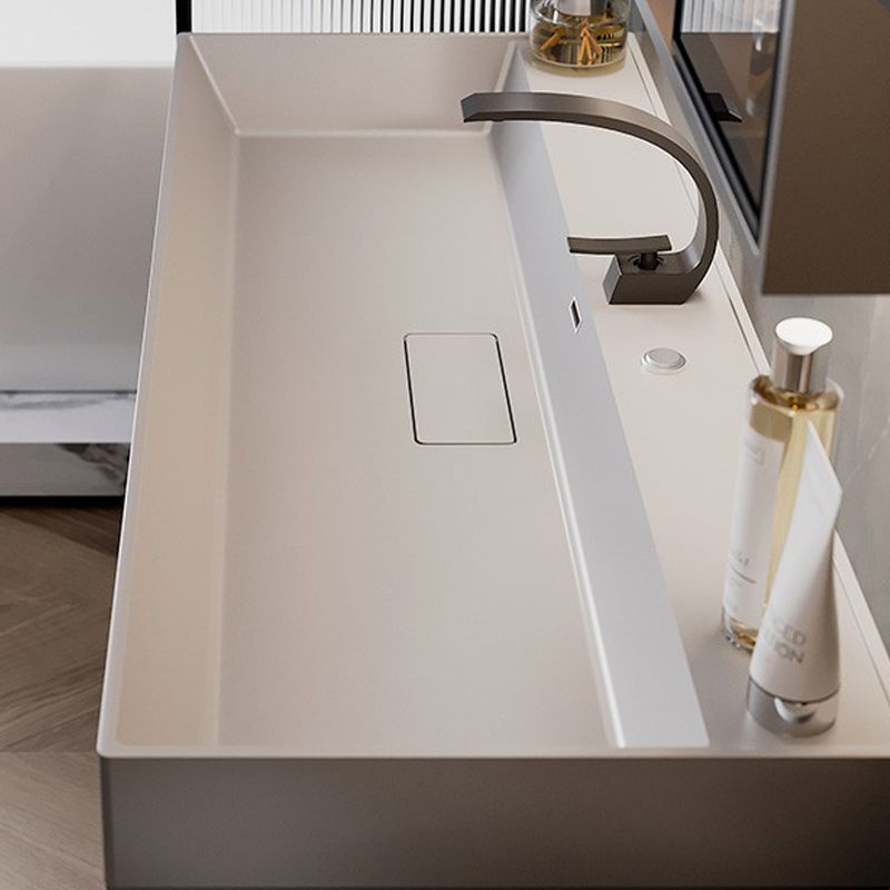 Light Luxury Nano Rock Integrated Bathroom Cabinet Combination Modern Simple Toilet Wash Table Wash Basin Cabinet Smart