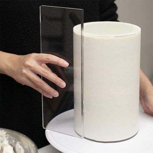 Cake trowel artifact novice cream trowel baking wiping embryo rim 4 inches 6 inches 8 inches transparent acrylic plate