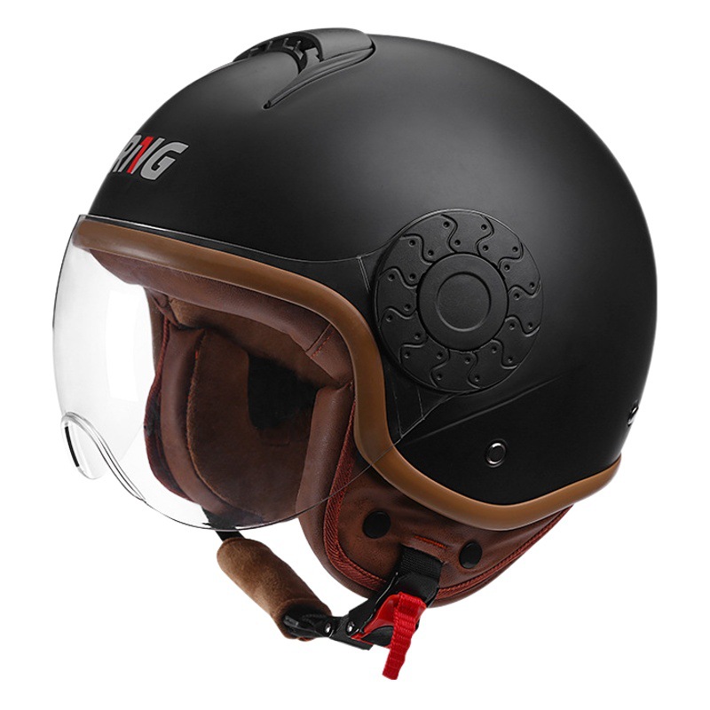 Casco Retro BYB/Yabia 750 para Motocicleta, Unisex, para Vehículos Eléctricos, Casco para Conducir Vehículos con Batería