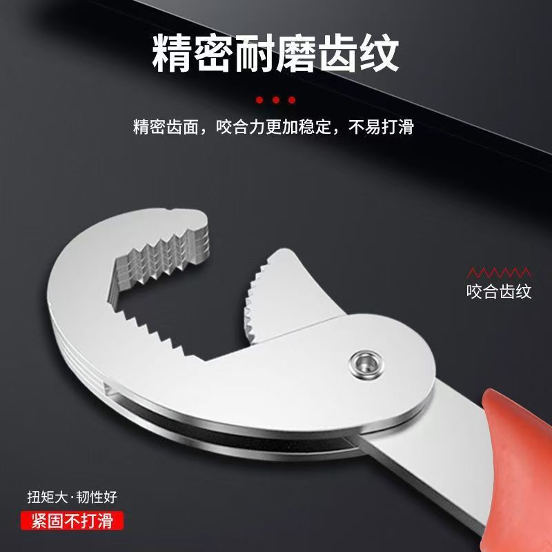 ✅活动扳手工具套装万用活口管钳高精钢锻多功能大开口卫浴扳子全