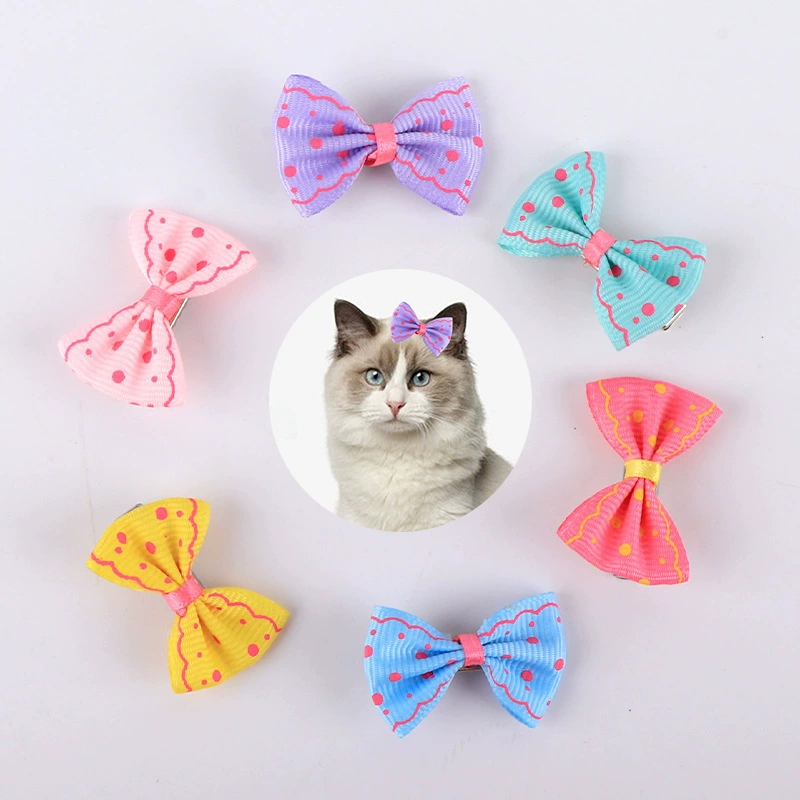 Домашний кот Тедди VIP новый принт в полоску заколки для волос банты аксессуары для волос