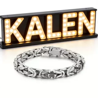 KALEN 钛钢帝王链手链 男士潮流百搭不锈钢手环 跨境批发