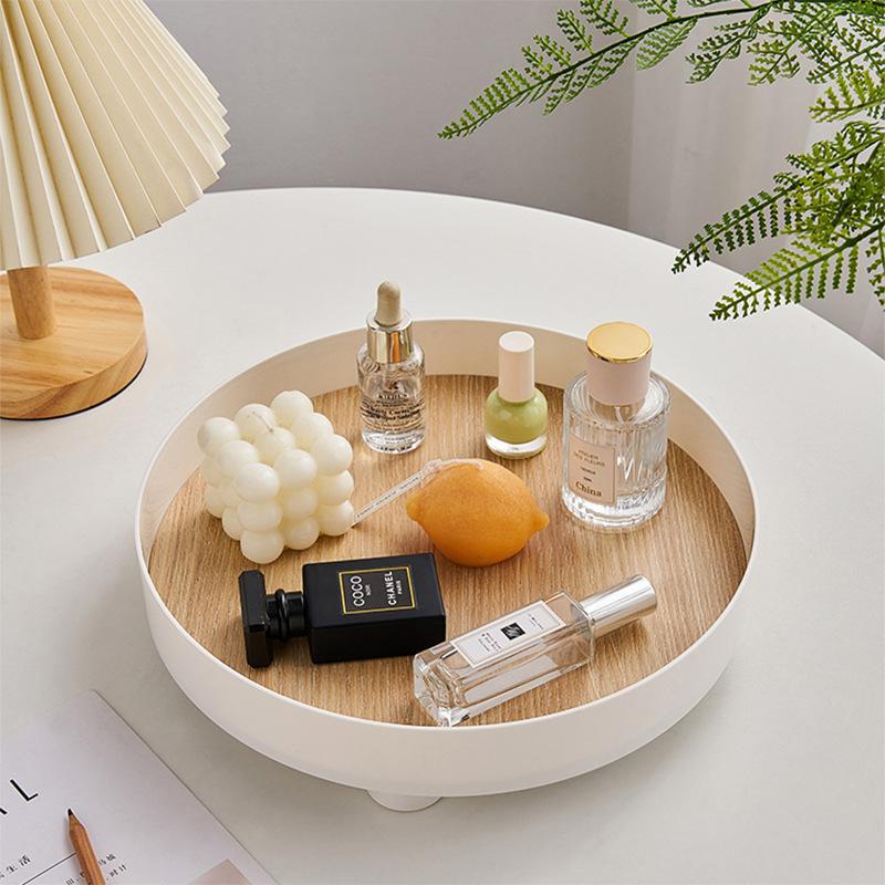 Estilo nórdico pasillo bandeja sala de estar mesa de café aromaterapia bandeja de almacenamiento decoración cosméticos perfume escritorio bandeja de almacenamiento redondo