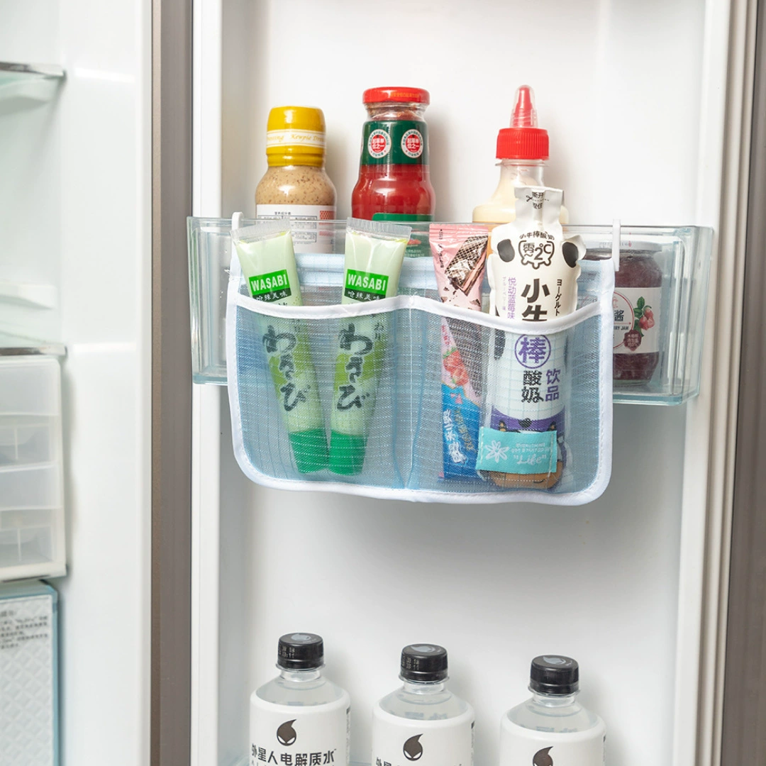 Холодильник для хранения Подвесная сумка Домашняя кухня Ванная комната Классификация Сумка для хранения Многофункциональная двойная сетка Подвесная сумка