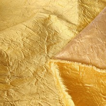 鹅黄色浮雕牡丹花朵提花布暗花肌理女装连衣裙童装礼服时装面料