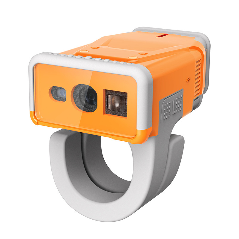 Logistics | Wearable Ring-Shaped Qr Code Scanner for Express Delivery, Barcode Scanner, E-Commerce Order Scanning Gun