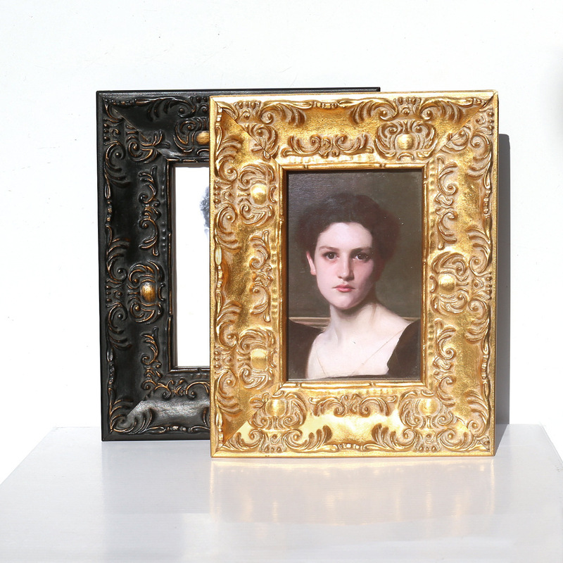 Solid Wood Photo Frame European Classical Craftsmanship 67inch 10inch Vintage Hanging Painting Oil Painting Frame Decorative Painting Carving Art Carving Work