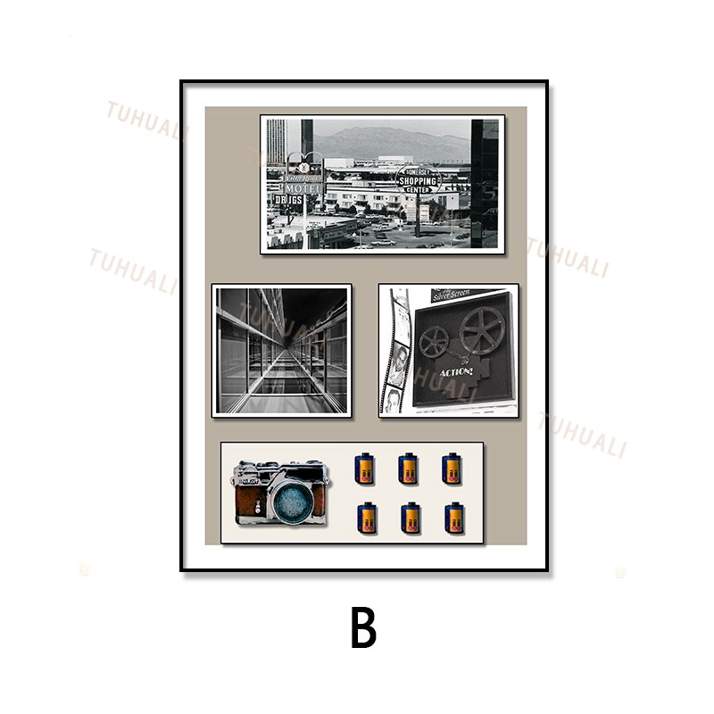 Cámara de Pintura Decorativa tiro estéreo Cámara película real pintura pasillo dormitorio pintura decorativa sala de estar colgando pintura