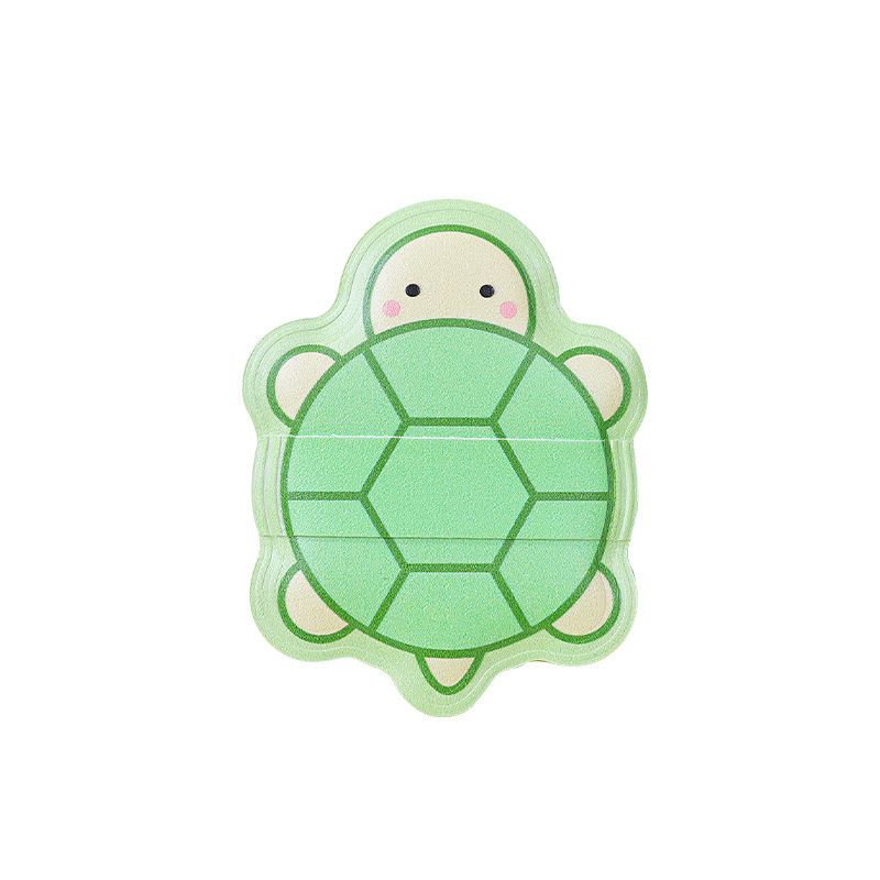 Pequeña tortuga personalizada 100% polvo de algodón, polvo super suave, espeso, seco y húmedo, cojín de esponja cosmética