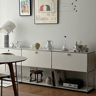 Storage Cabinet Living Room Sideboard Storage Cupboard Tv Cabinet U Stainless Steel Storage Combination Cabinet Module Sm Second-Hand