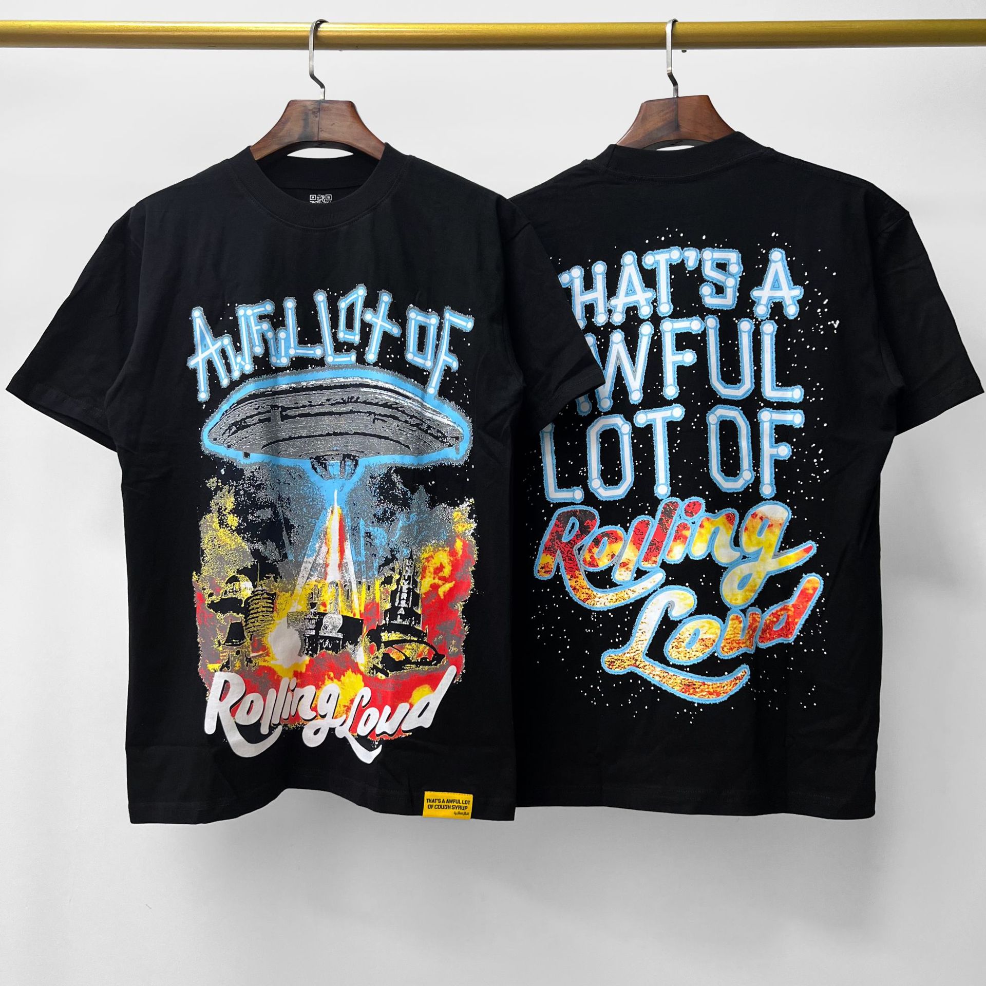 Loso Rolling Loud That's A Awful Lot Of Cough Syrup T-shirt UFO Alien Black