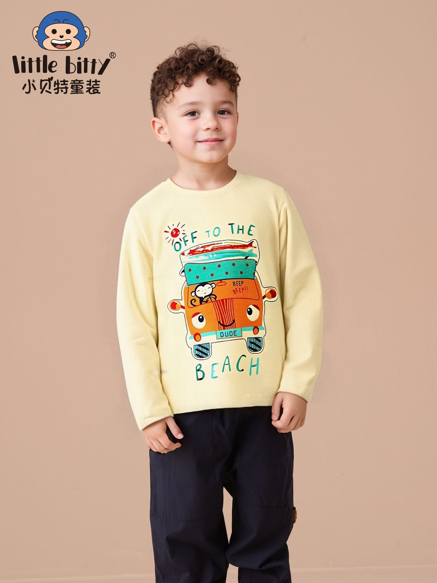 Cross-Border 2025 Autumn and Winter Fashion New European and American Children's Long-Sleeved T-Shirts with Cartoon Prints, Knitted, in Stock, Direct Delivery