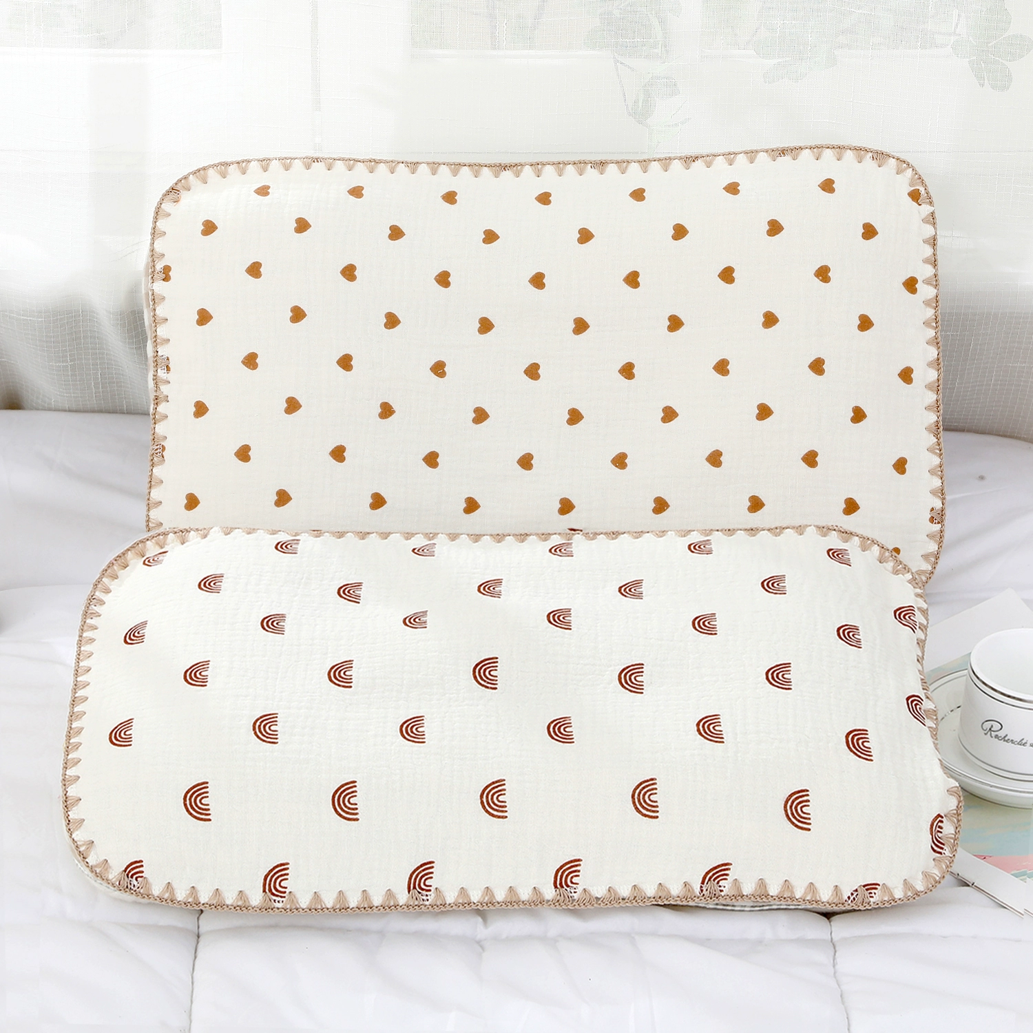 Cotton gauze breathable pillow for kindergarten for students