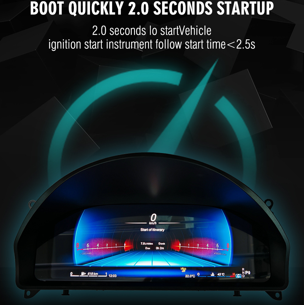 Cross-border new applicable Mercedes Benz GLK old to new 12.3 inch large screen intelligent full LCD instrument