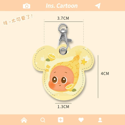 Soft Cartoon Three-Piece Set Key, Electric vehicle key cover shell - mickey-card-set-yellow-star