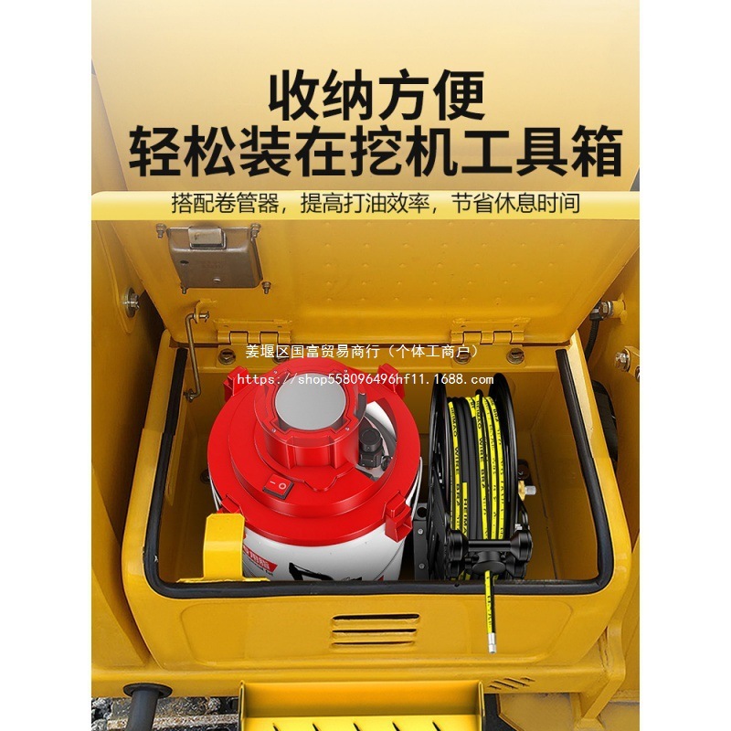 电动黄油机24v全自动高压加注油器打黄油黄油枪挖机合金