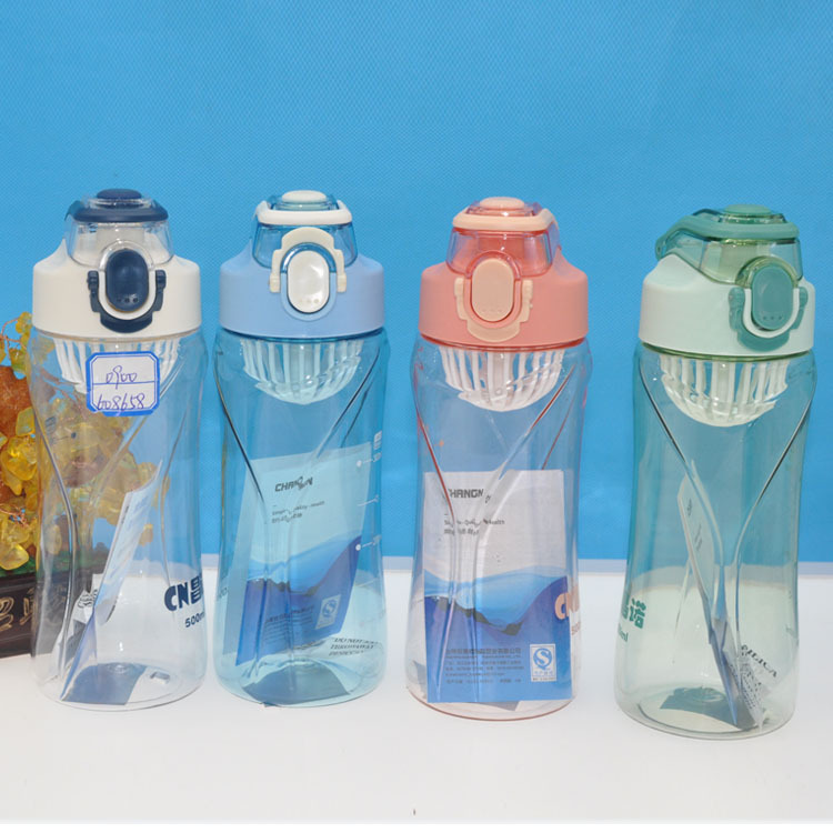 Tianyi nueva taza de agua para niños 580ml cubierta elástica bebida directa taza de agua de plástico estudiante taza portátil taza de agua deportes al aire libre