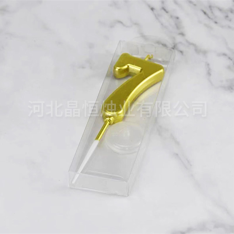 金メッキデジタルキャンドル誕生日パーティーケーキ装飾金銀色輝く時空0-9デジタルキャンドルボックス